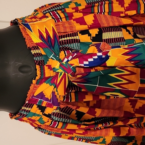 Ankara African Print Midi Skirt - Picture 2 of 5